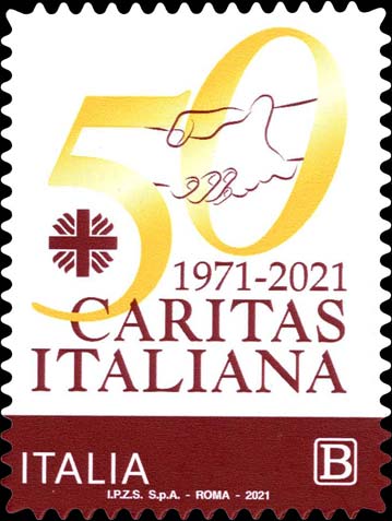 Francobollo Logo della Caritas Italiana -  2021