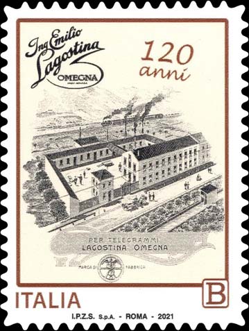 Francobollo Primo Stabilimento Lagostina di Omegna -  2021
