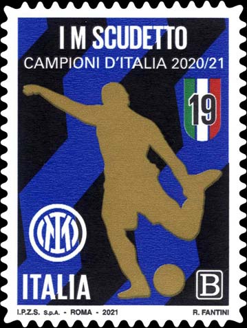 Francobollo Sagoma di Calciatore -  2021