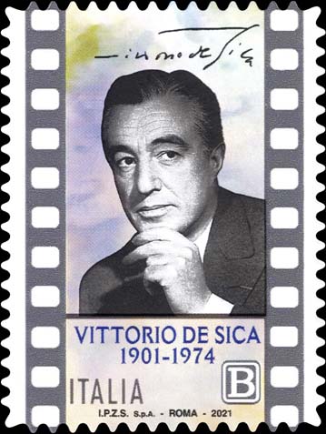 Francobollo Ritratto di Vittorio De Sica -  2021