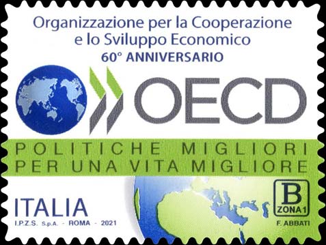 Francobollo Logo dell'OECD -  2021