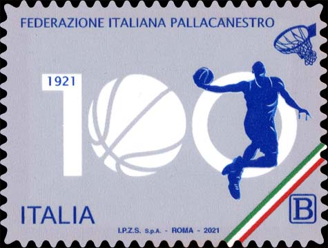 Francobollo Sagoma di un Giocatore di Pallacanestro -  2021