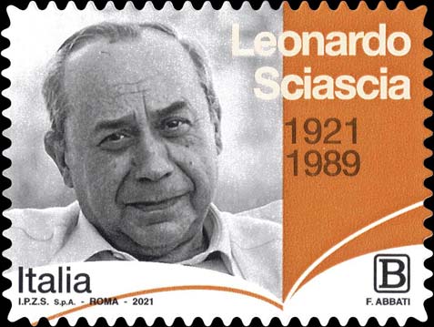 Francobollo Ritratto di Leonardo Sciascia -  2021