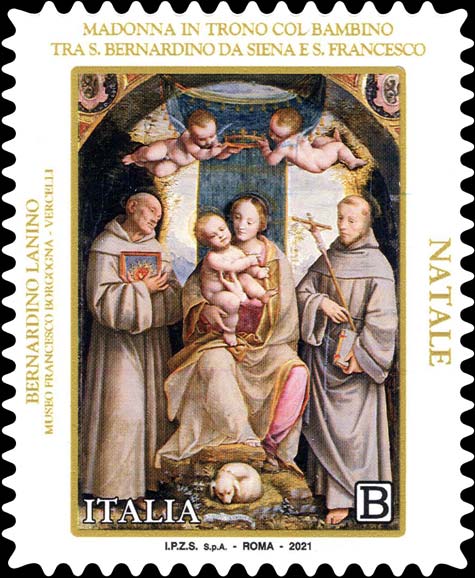 Francobollo Madonna del Cane, Opera di Bernardino Lanino -  2021