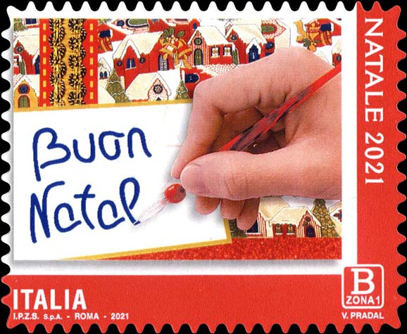 Francobollo Biglietto di Auguri di Buon Natale 2021 -  2021