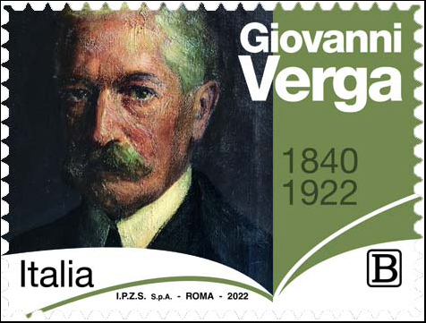 Francobollo Ritratto di Giovanni Verga -  2022