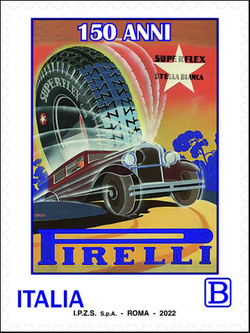 Francobollo Manifesto Pubblicitario della Pirelli -  2022