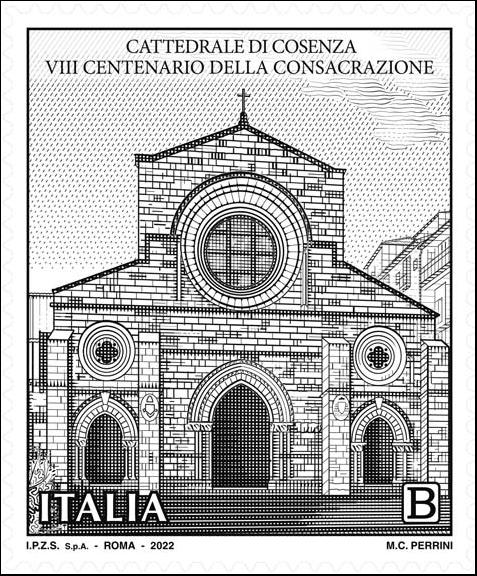 Francobollo Facciata della Cattedrale di Cosenza -  2022