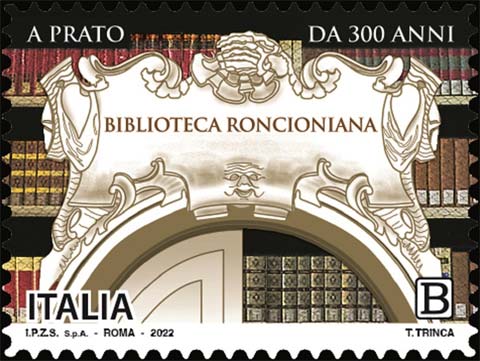 Francobollo Portone di Accesso della Biblioteca Roncioniana -  2022