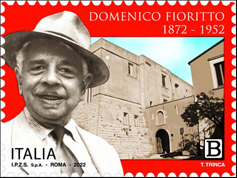 Francobollo Ritratto di Domenico Fioritto e Casa Natale a Sannicandro Garganico -  2022