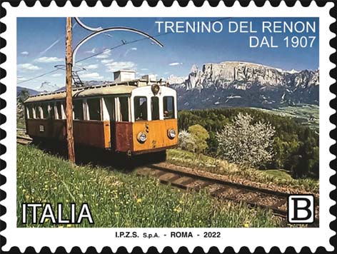 Francobollo Trenino del Renon -  2022