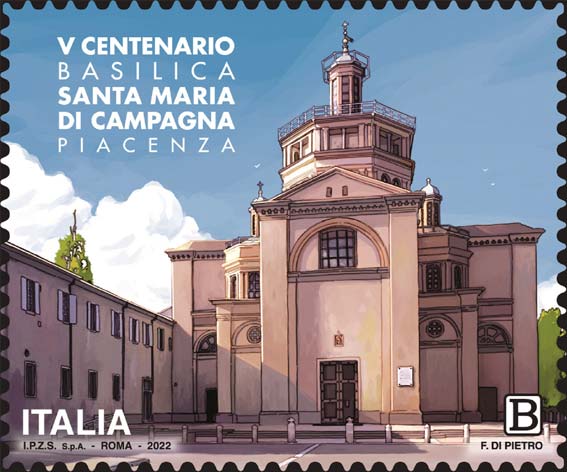 Francobollo Basilica di Santa Maria di Campagna -  2022