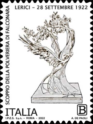 Francobollo Metamorfosi della Fenice, Scultura di Antonio De Paoli -  2022