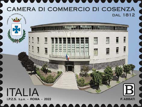 Francobollo Sede della Camera di Commercio di Cosenza -  2022