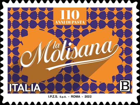 Francobollo Pasta Farfalle Stilizzata e Stemma "La Molisana" -  2022