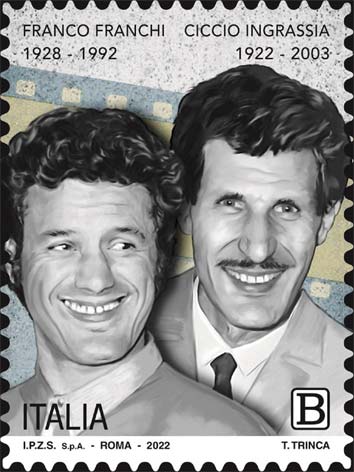 Francobollo Ritratto di Franco Franchi e Ciccio Ingrassia -  2022