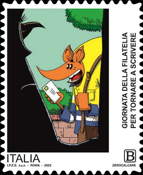 Francobollo Armadillo Intento a Recapitare una Lettera -  2022