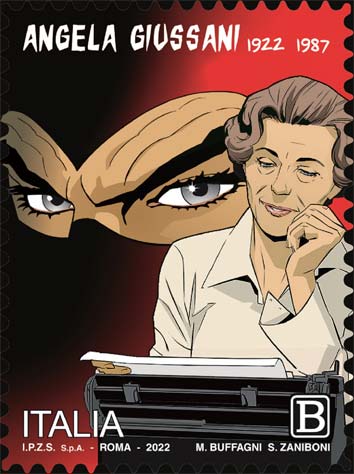 Francobollo Angela Giussani e Diabolik -  2022