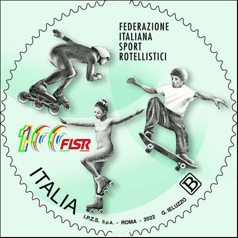 Francobollo Skateboarding, Pattinaggio Artistico e Pattinaggio Corsa -  2022