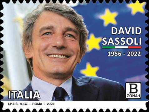 Francobollo Ritratto di David Sassoli -  2022