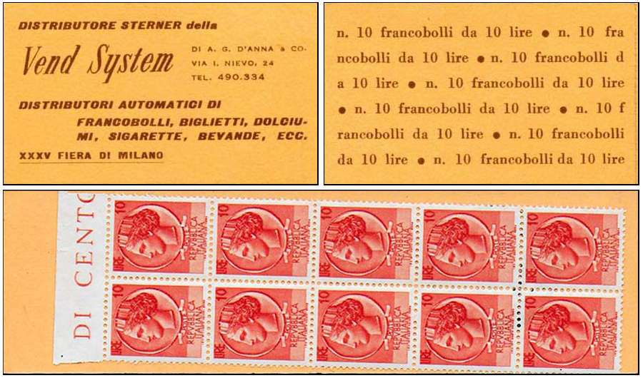 Francobollo Diciture -  1957