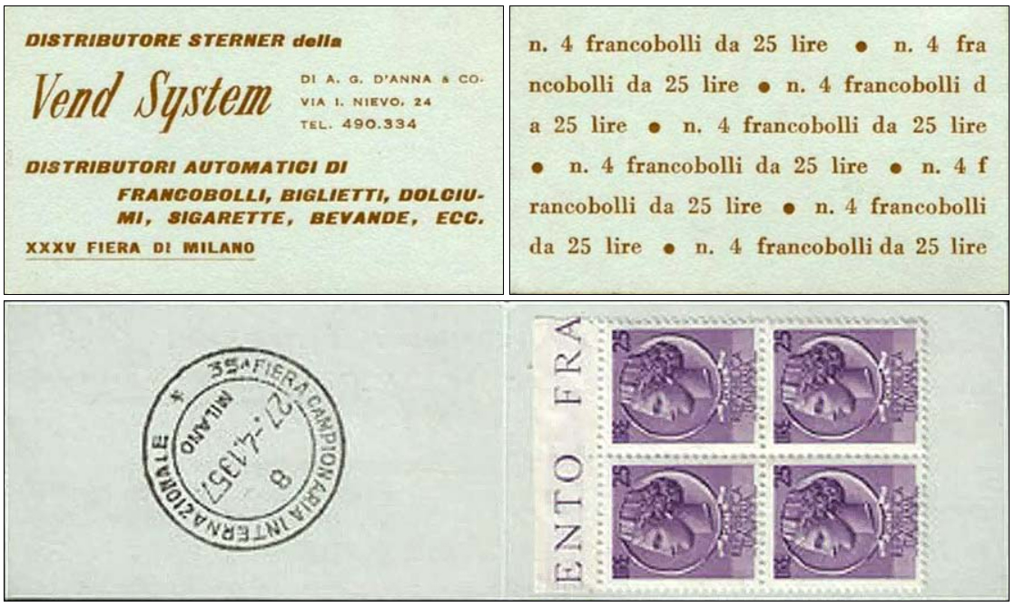 Francobollo Diciture -  1957