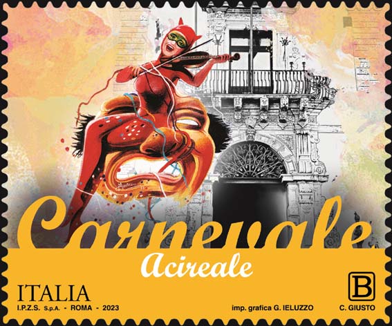 Francobollo Carnevale di Acireale -  2023