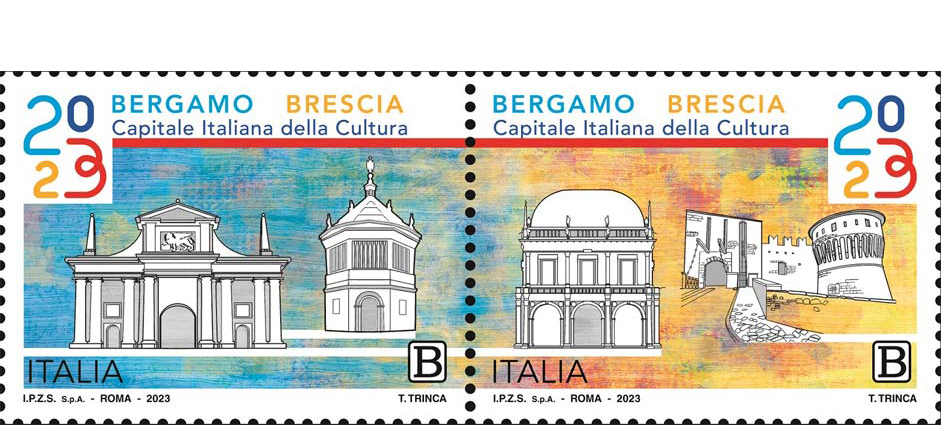 Francobollo Monumenti di Bergamo e Brescia -  2023