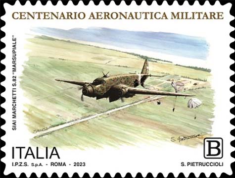 Francobollo Siai Marchetti S.82 Marsupiale -  2023