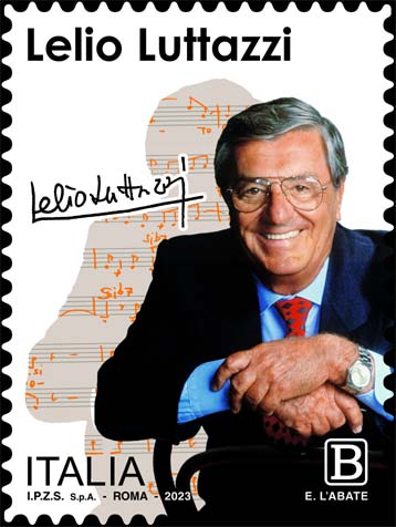 Francobollo Ritratto di Lelio Luttazzi e Spartito Musicale -  2023