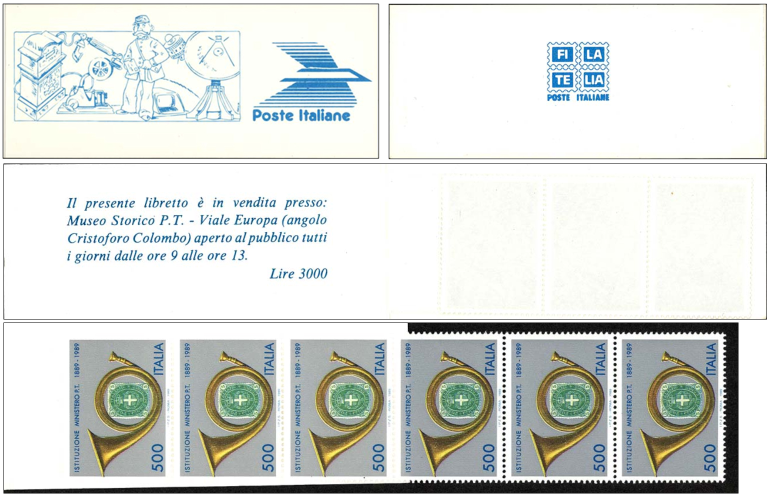 Francobollo Soggetti Vari a Tema Postale -  1989