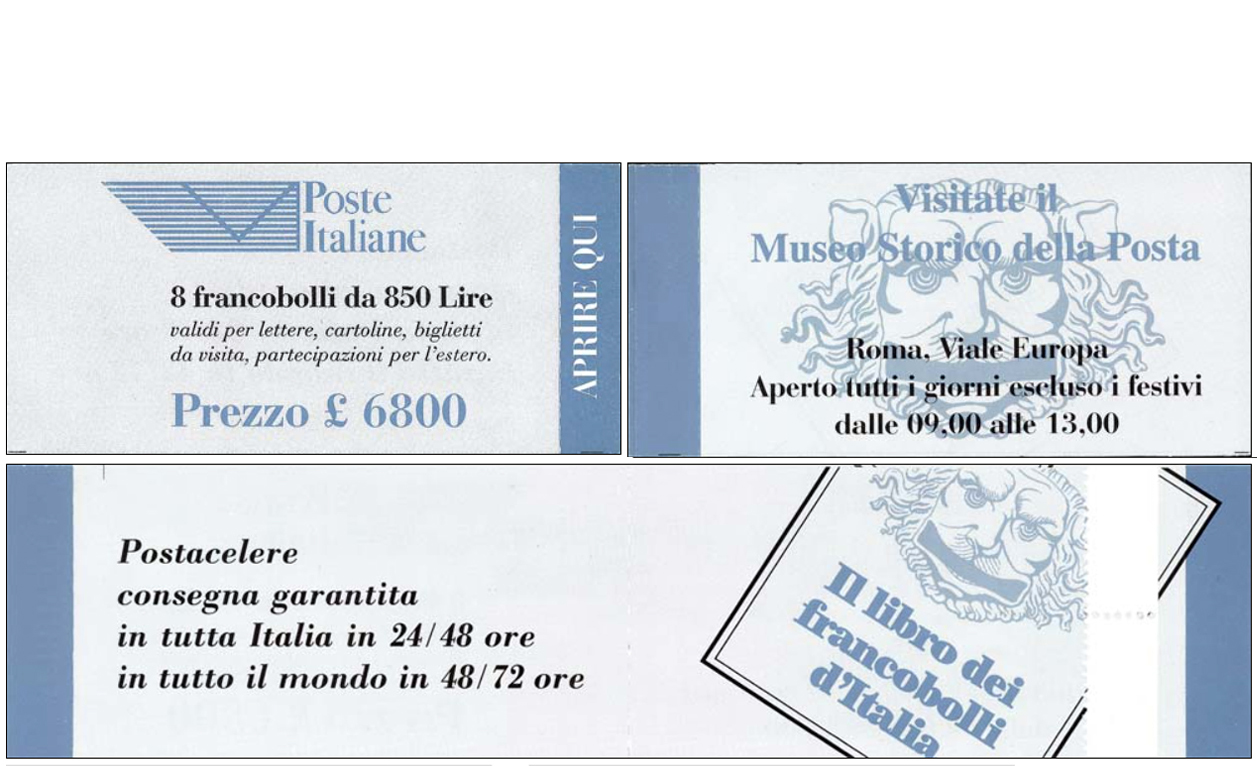 Francobollo Nuovo Simbolo delle Poste Italiane e Diciture -  1995
