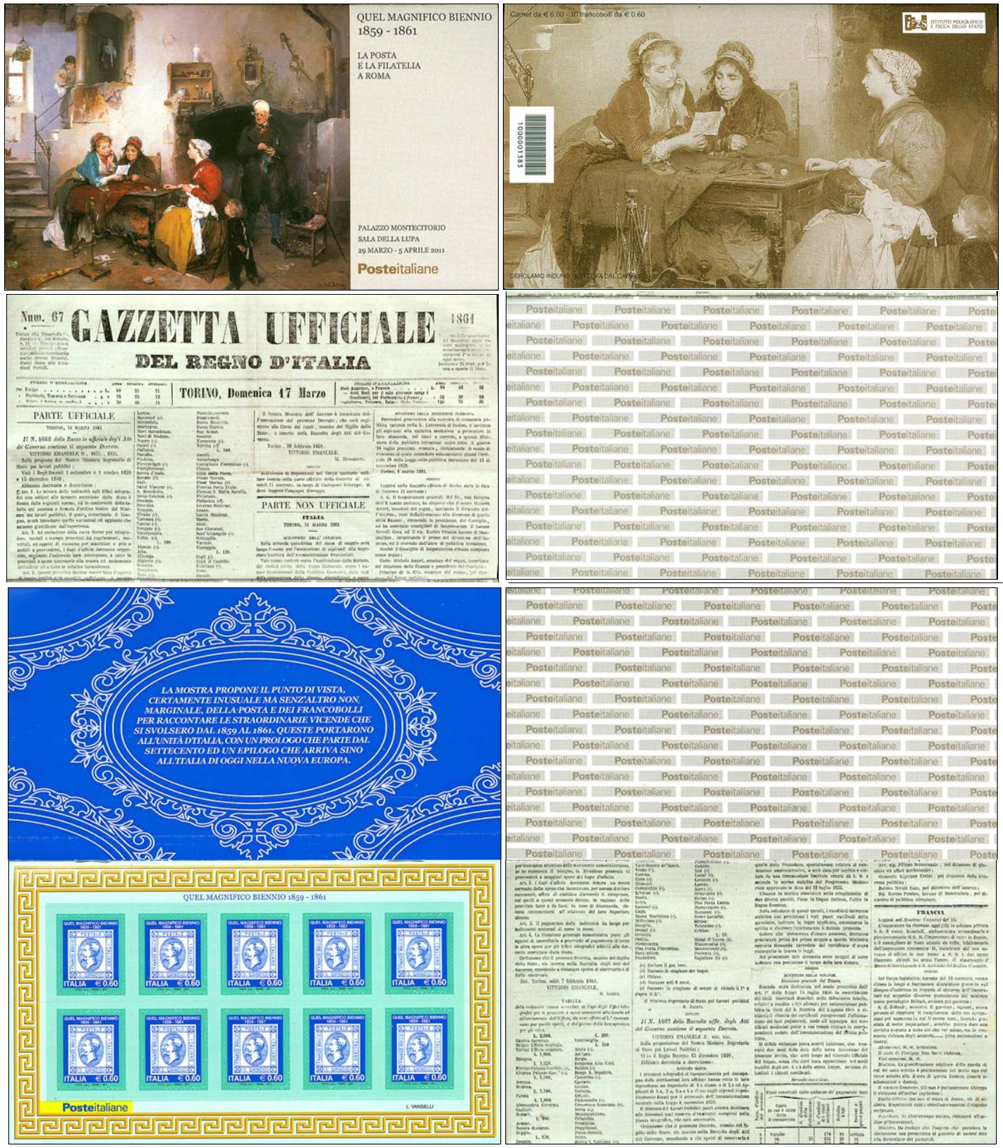 Francobollo Lettera dal Campo, Opera di G. Induno -  2011