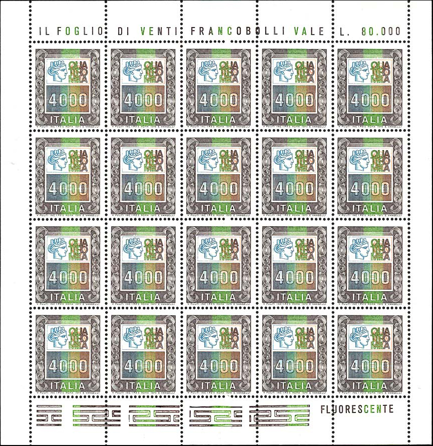 Francobollo Alti Valori Ordinari -  1978