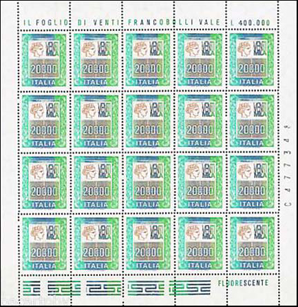 Francobollo Alti Valori Ordinari -  1987
