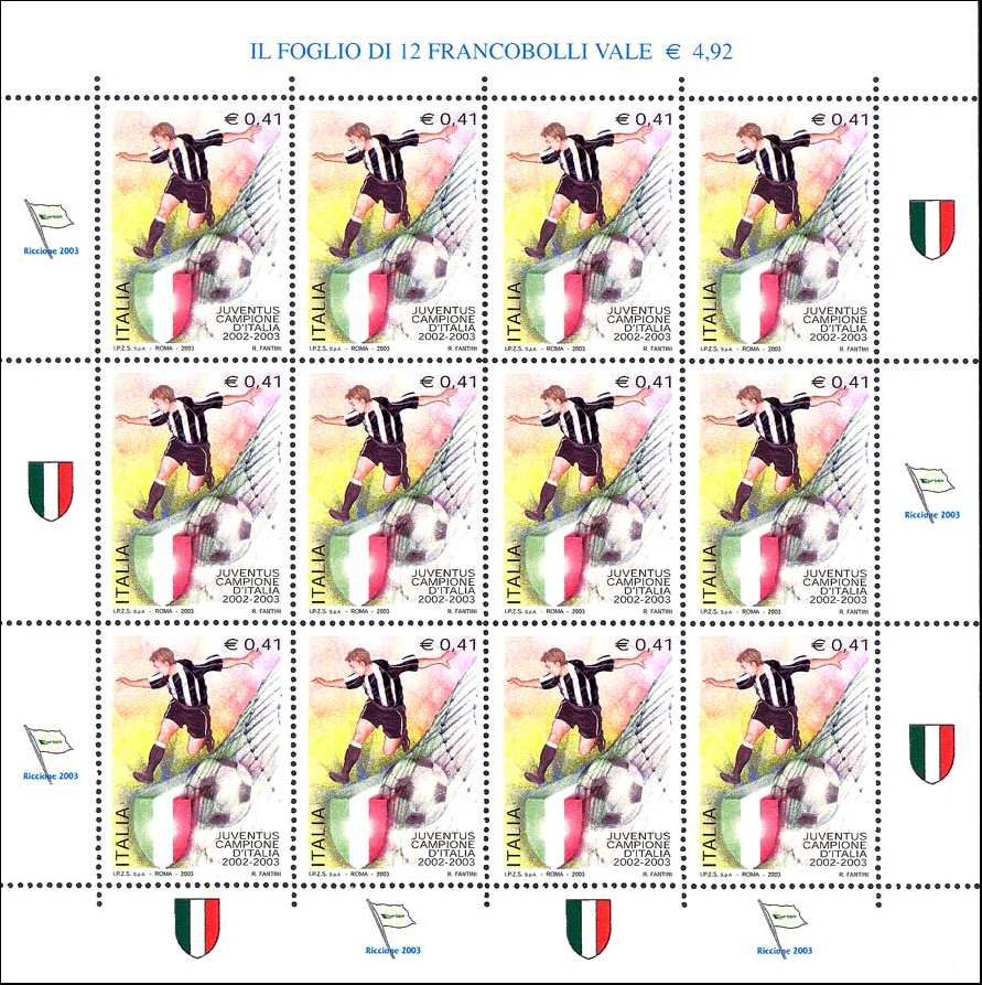 Francobollo Juventus Campione d'Italia 2002-2003 -  2003
