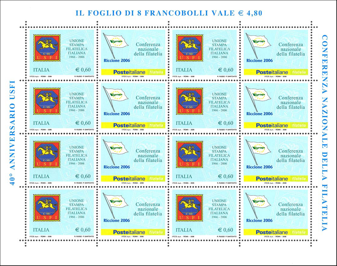 Francobollo Riccione 2006 - Conferenza Nazionale della Filatelia -  2006