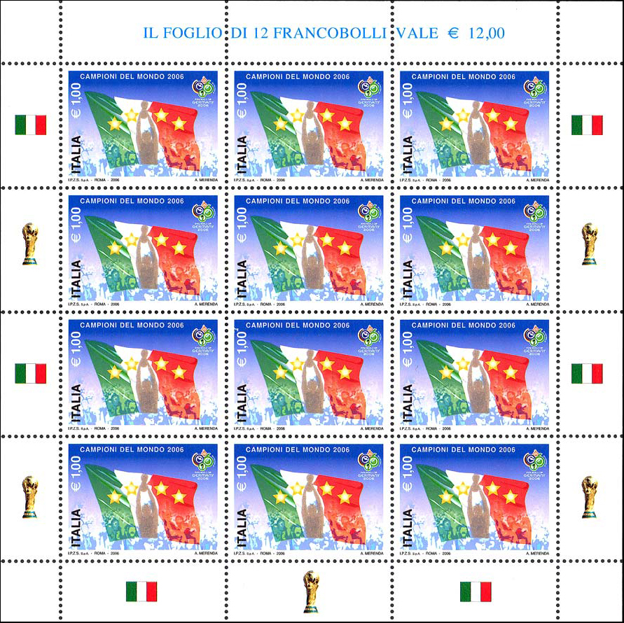 Francobollo Italia Campione del Mondo 2006 -  2006