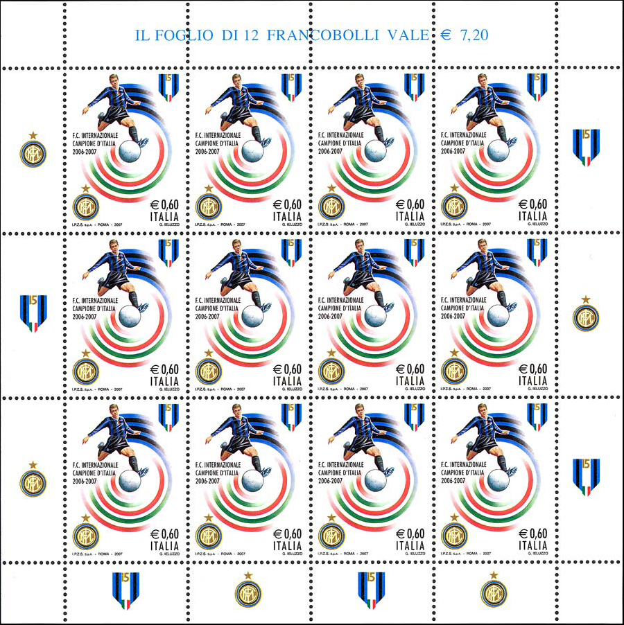 Francobollo Inter Campione d'Italia 2006-2007 -  2007