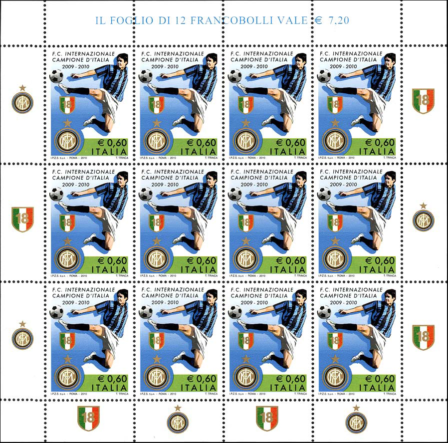 Francobollo Inter Campione d'Italia 2009-2010 -  2010