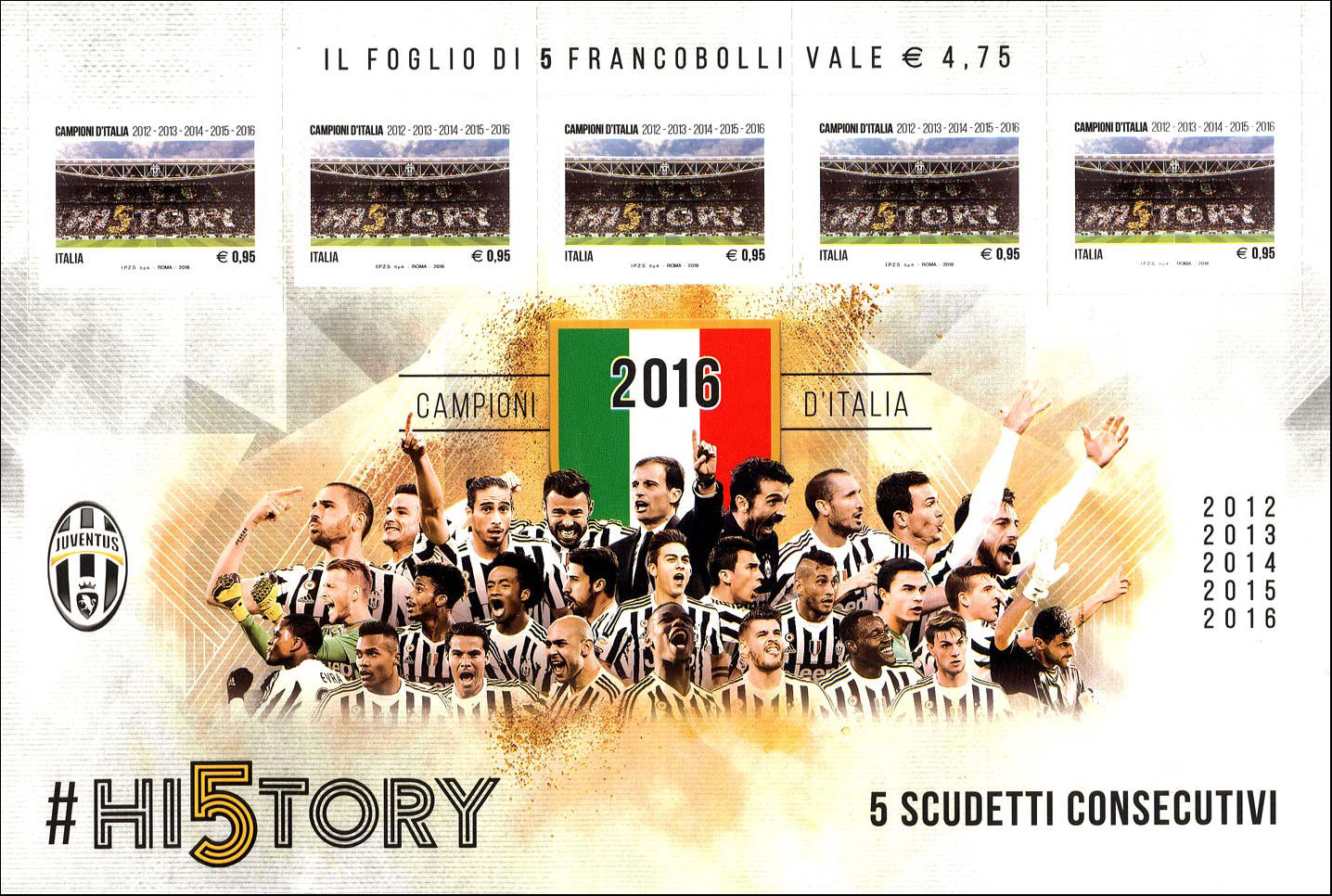 Francobollo Giocatori della Juventus -  2016