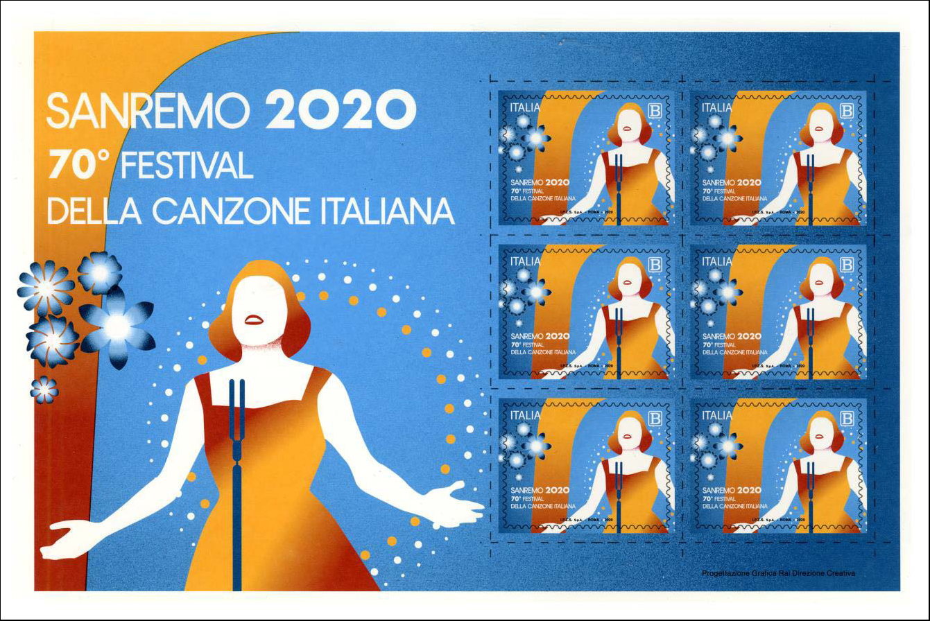 Francobollo Cantante Stilizzata -  2020