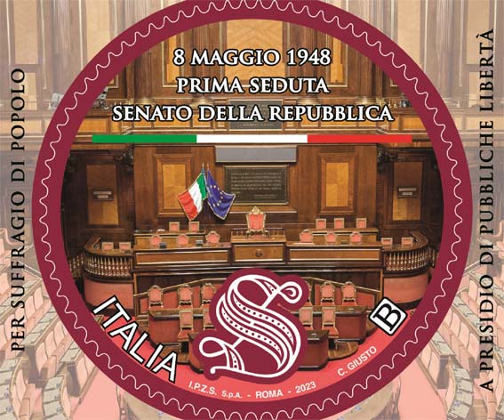 Francobollo Aula del Senato della Repubblica Italiana -  2023