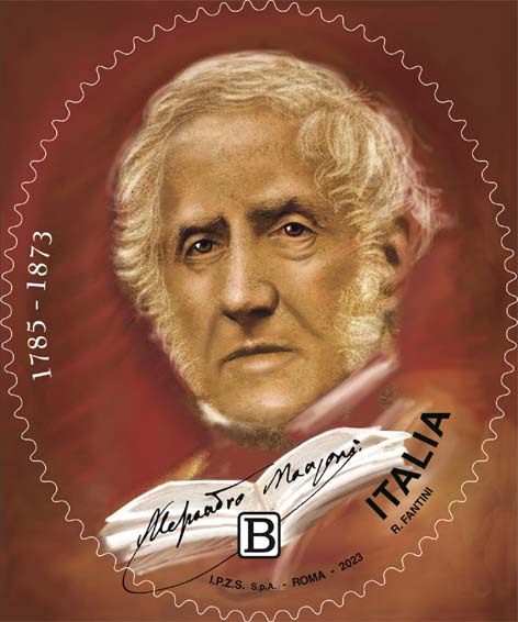 Francobollo Ritratto di Alessandro Manzoni -  2023