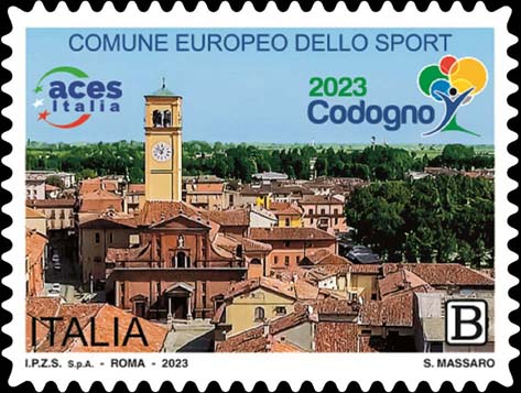 Francobollo Panorama di Codogno -  2023