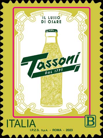 Francobollo Bottiglia della Cedrata Tassoni -  2023
