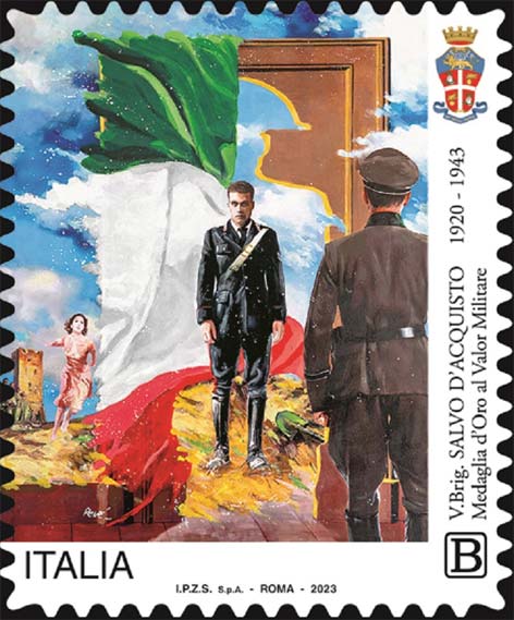 Francobollo Il Coraggio dell'Amore, Opera di Luigi Valeno -  2023