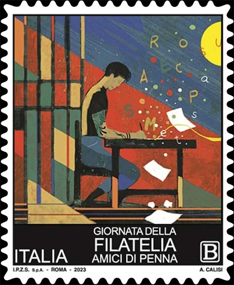 Francobollo Ragazzo che Scrive -  2023