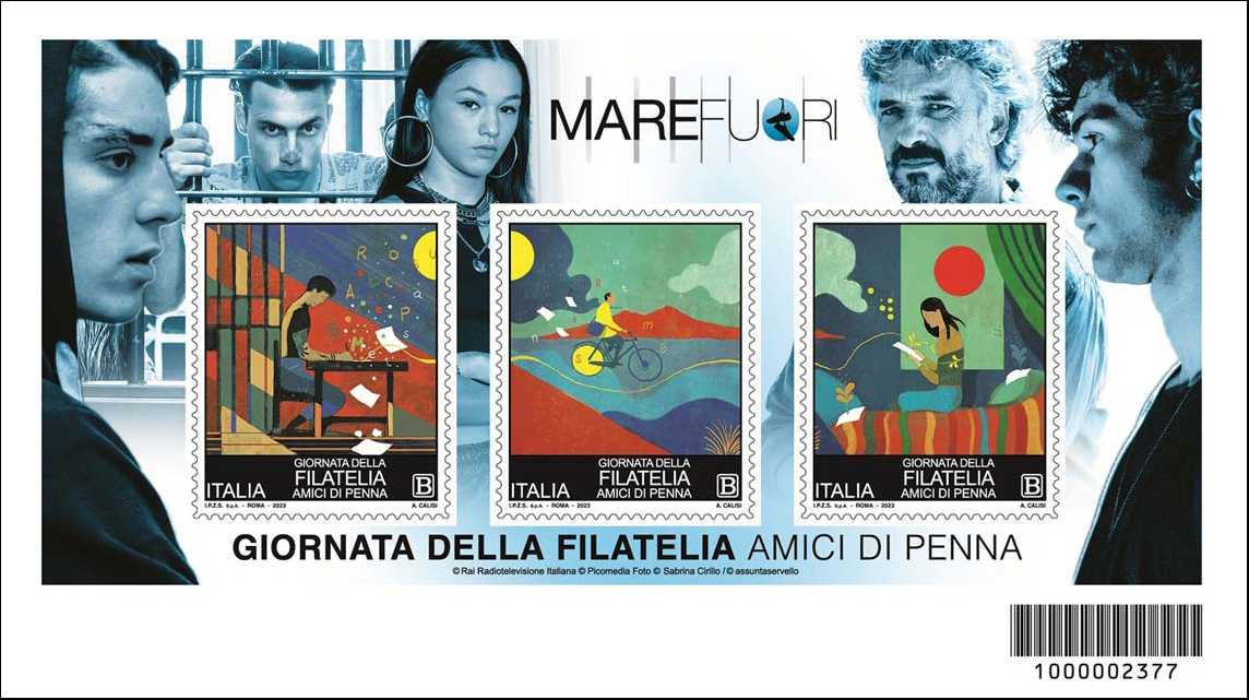Francobollo Interpreti del Cast della Serie Televisiva Italiana “Mare Fuori” -  2023