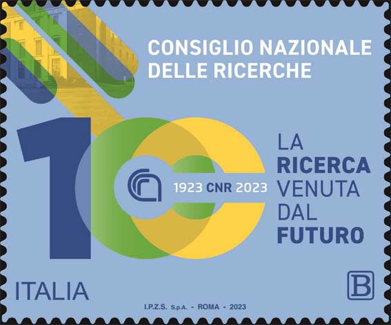 Francobollo Logo del Centenario del Consiglio Nazionale delle Ricerche -  2023